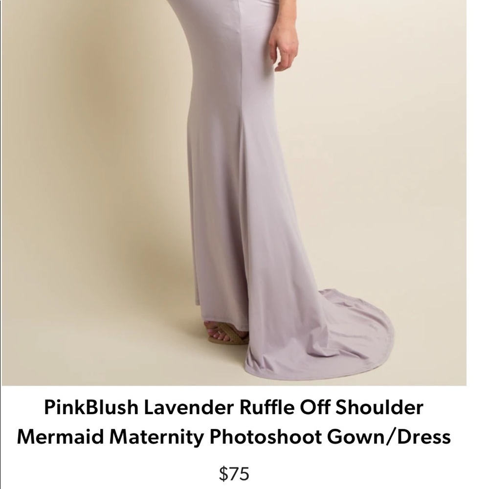 𝅺Pink lush Lavender maternity mermaid maxi dress - Picture 6 of 7